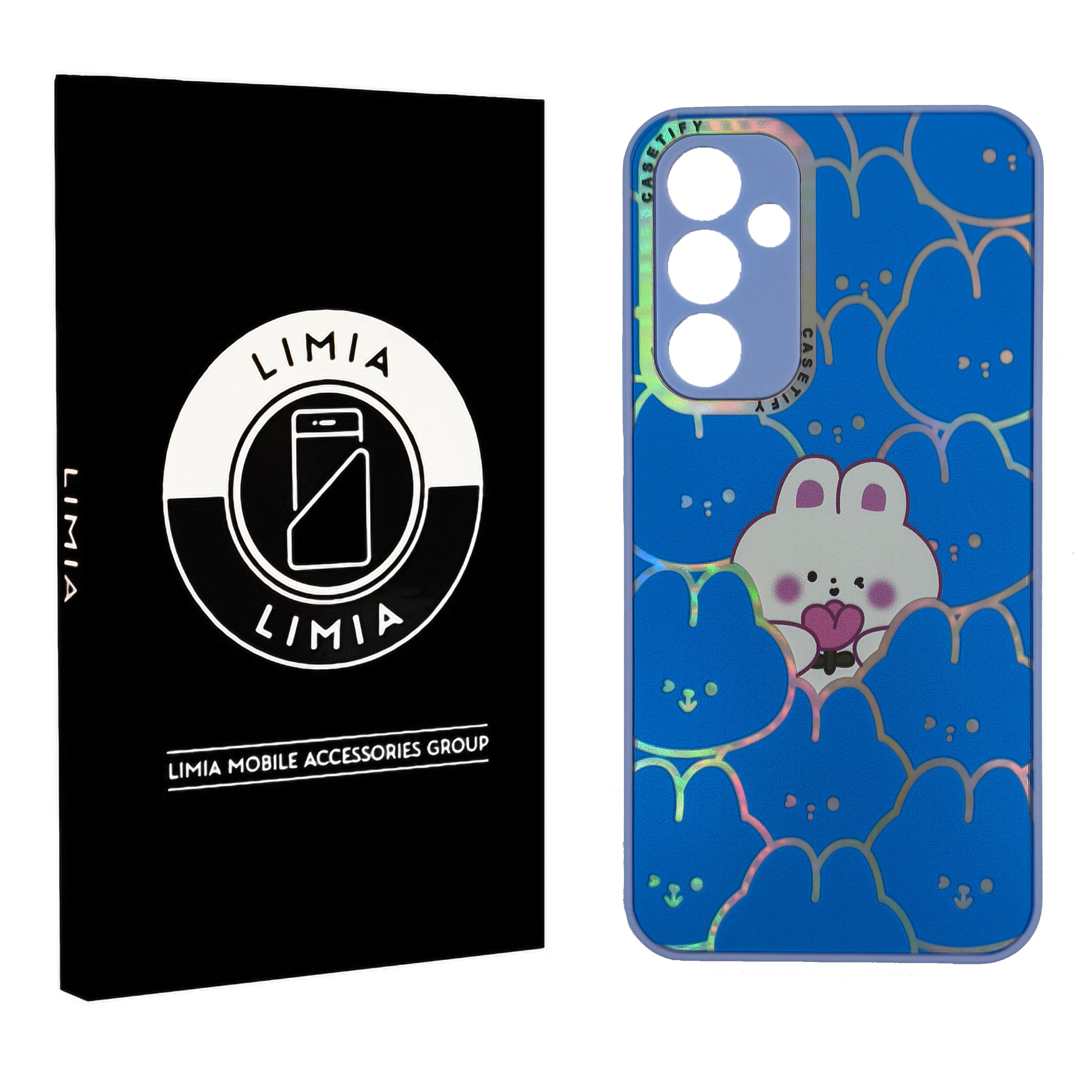 اصلی آبی 1 قاب گوشی عروسکی شبرنگی پی وی دی خرگوشی سامسونگ A55 - تصویر 1