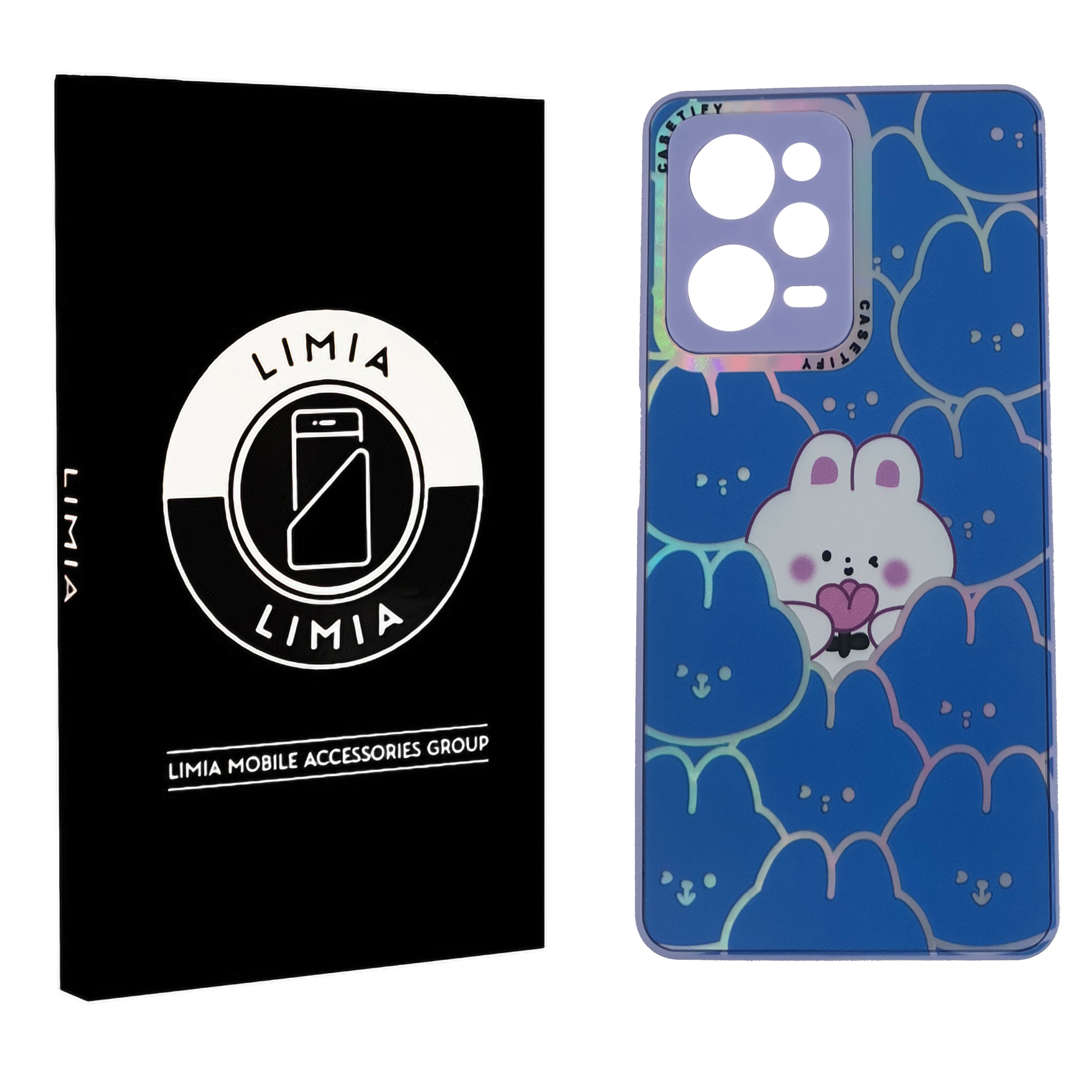 اصلی آبی خرگوشی 1 قاب گوشی عروسکی شبرنگی پی وی دی خرگوشی شیائومی Poco X5Pro - تصویر 1