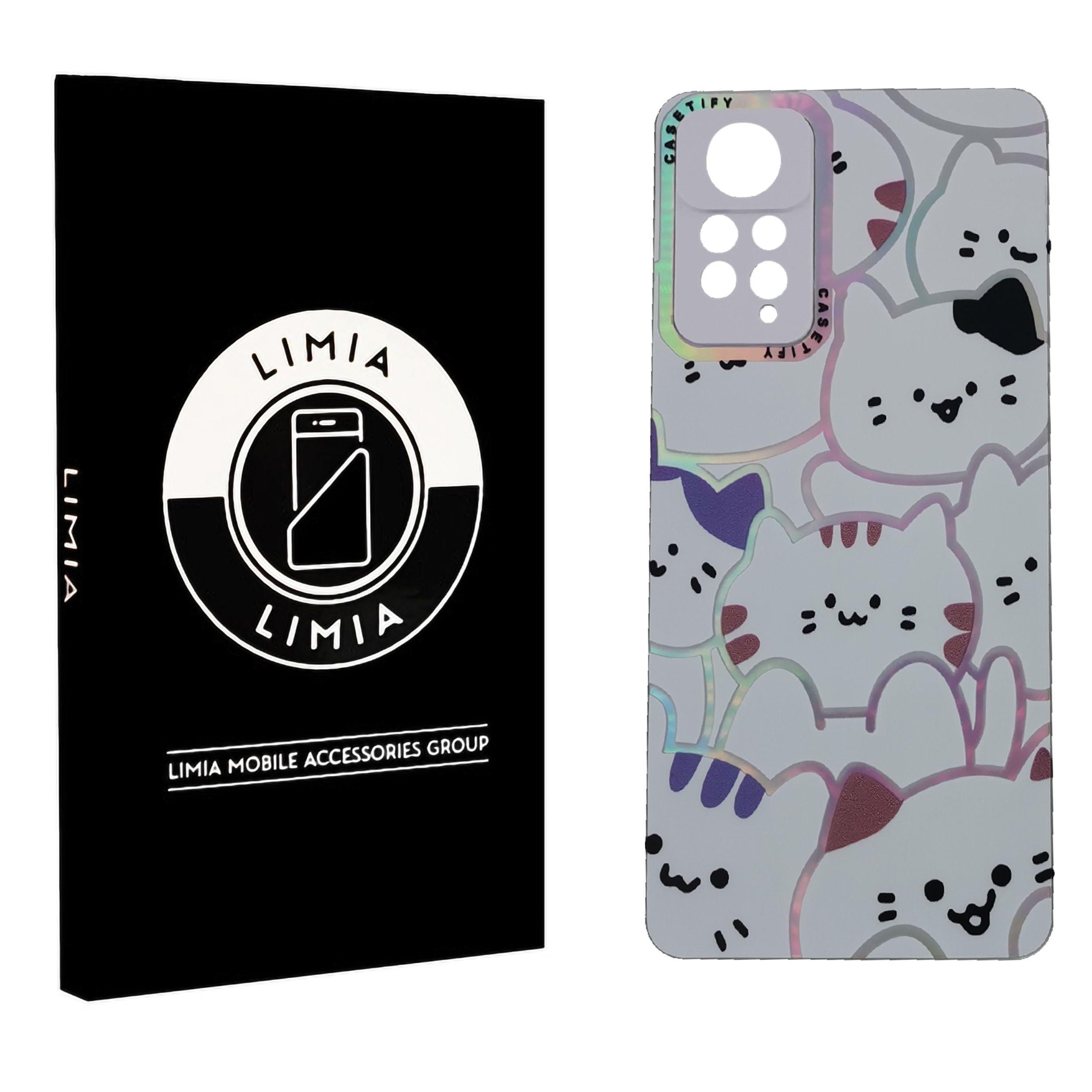 اصلی سفید گربه ایی 1 قاب گوشی عروسکی شبرنگی پی وی دی شیائومی Note 11PRO/12PRO - تصویر 1